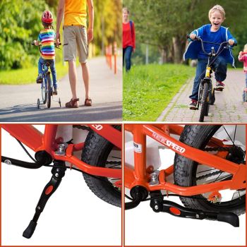 Kids Bike Kickstand, Adjustable Aluminum Alloy Center Mount Bicycle Kickstand for 16 18 20 22 Inch Mountain Bikes