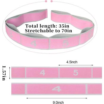 Kids Stretching Strap, Resistance Band for Gymnastics Yoga Dance Training, Flexibility Exercise Trainer for Girls