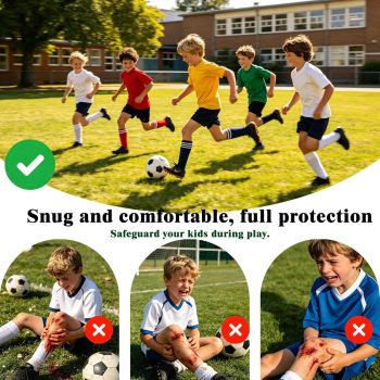 Kids Soccer Shin Guards Football Shin Pads for Boys Girls Multi-Sport Protective Gear, Ages 5 to 12