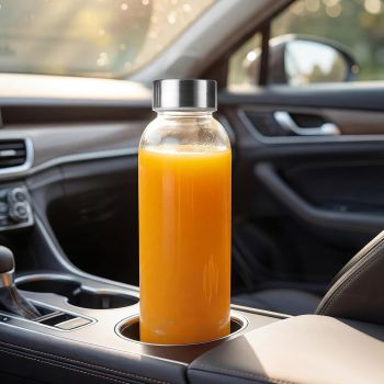 3 Pack Glass Water Bottles with Lids, Airtight Reusable Drinking Bottles for Juice, Milk, Smoothies and Storage, 750ML