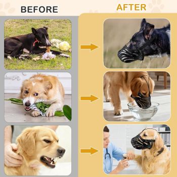 Dog Muzzle, Soft Breathable Dog Muzzles Suitable Dogs, Adjustable Basket Muzzles Prevents Chewing and Biting for Grooming Trimming Training(XXXL)