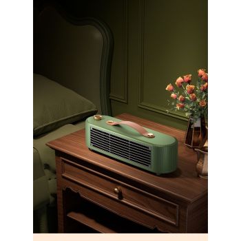 Vintage Portable PTC Ceramic Desktop Heater | 800W Energy Efficient Mini Electric Space Heater with AU Plug, Overheat & Tip-Over Protection for Office Desk Home Bedroom Winter Warmth(White）