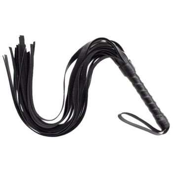 House Of Dasein 45Cm Black White Red Flogger Bdsm Impact Play Toy - Black - 45Cm