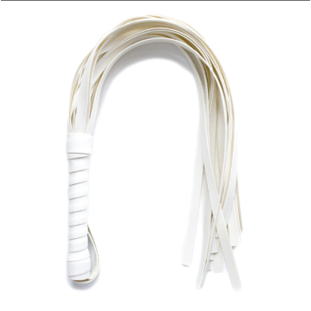 House Of Dasein 45Cm Black White Red Flogger Bdsm Impact Play Toy - White - 45Cm