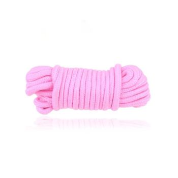 House Of Dasein Soft Cotton Knitted Rope Bondage Kink Bdsm Fetish Restraints - Pink - 10M