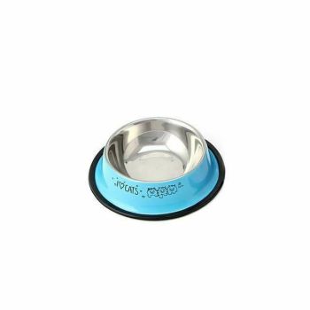 House Of Dasein Kitten Puppy Pet Bowl Roleplay Bondage Kink Fetish Restraints - Blue