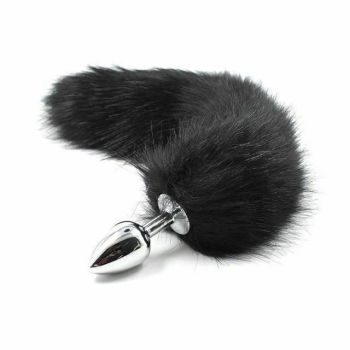 House Of Dasein Stainless Steel Anal Plug Tail Pet Puppy Fox Cosplay Kink Bdsm Fetish - Black