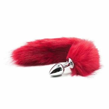 House Of Dasein Stainless Steel Anal Plug Tail Pet Puppy Fox Cosplay Kink Bdsm Fetish - Red