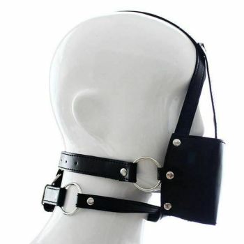 House Of Dasein Head Harness Ball Gag Black Red Bdsm Kink Fetish Restraints - Black