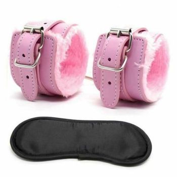 House Of Dasein Blindfold Cuffs Set Sensory Deprivation Bondage Kink Bdsm Restraints - Pink