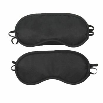 House Of Dasein Bdsm Satin Blindfolds 2 Pack Sexy Eye Masks Bondage Kink Fetish Restraints - Black