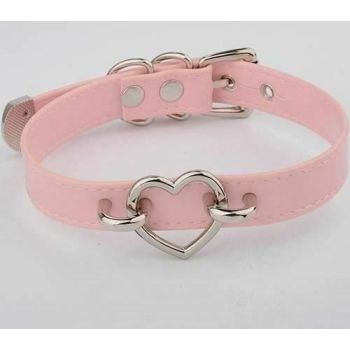 House Of Dasein Bdsm Heart Choker Collar Submissive Symbolic Jewelry Kink Fetish - Pinksilver