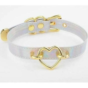 House Of Dasein Bdsm Heart Choker Collar Submissive Symbolic Jewelry Kink Fetish - Lasergold