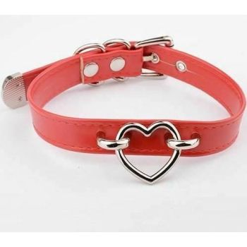 House Of Dasein Bdsm Heart Choker Collar Submissive Symbolic Jewelry Kink Fetish - Redsilver