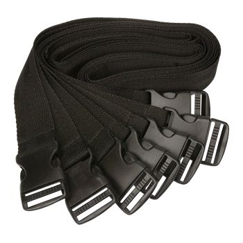 House Of Dasein 7 Piece Full Body Bondage Kit Nylon Restraints Fetish - Black