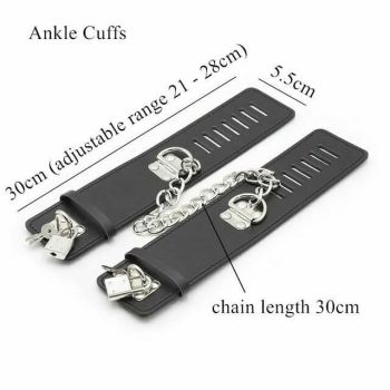 House Of Dasein Locking Wrist Ankle Cuffs Bondage Fetish Restraints - Black - Ankle Cuffs