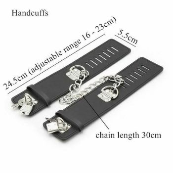 House Of Dasein Locking Wrist Ankle Cuffs Bondage Fetish Restraints - Black - Handcuffs
