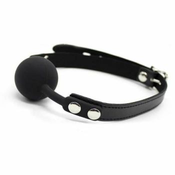 House Of Dasein Silicone Ball Gag Red Pink Black Breathable Bdsm Bondage Restraint - Black