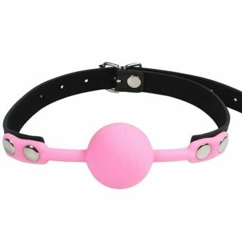House Of Dasein Silicone Ball Gag Red Pink Black Breathable Bdsm Bondage Restraint - Pink