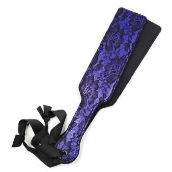 House Of Dasein Floral Spanking Paddle Bondage Kink Fetish - Purple - Wide Paddle