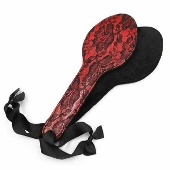 House Of Dasein Floral Spanking Paddle Bondage Kink Fetish - Red - Round Paddle