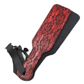 House Of Dasein Floral Spanking Paddle Bondage Kink Fetish - Red - Wide Paddle