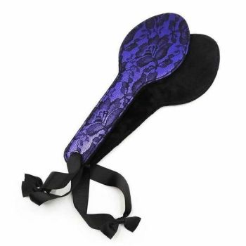 House Of Dasein Floral Spanking Paddle Bondage Kink Fetish - Purple - Round Paddle