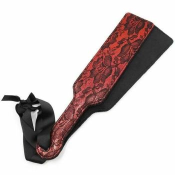 House Of Dasein Floral Spanking Paddle Bondage Kink Fetish - Red - Narrow Paddle