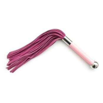 House Of Dasein Leather Flogger Spanking Whip Impact Play Bdsm Bondage Kink - Pink