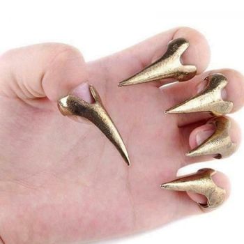 House Of Dasein 5 Claw Rings Bronze Silver Sensory Scratch Play Bondage Kink Bdsm Fetish - Bronze