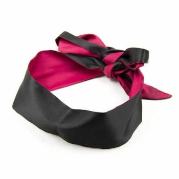 House Of Dasein Satin Eye Mask Bdsm Blindfold Bondage Fetish Restraints - Black Red
