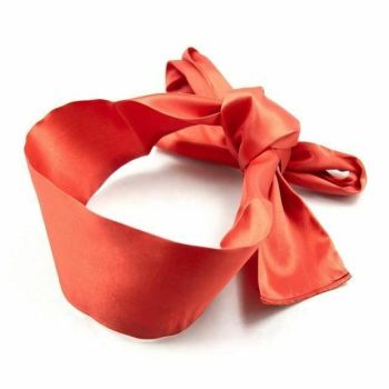 House Of Dasein Satin Eye Mask Bdsm Blindfold Bondage Fetish Restraints - Red