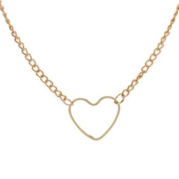 House Of Dasein Gold Silver Heart Choker Bdsm Day Collar Submissive Necklace - Gold