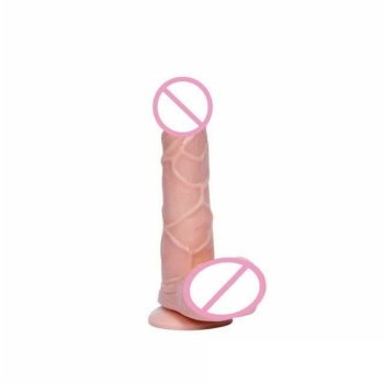 House Of Dasein Realistic Large Dildo Suction Cup Balls Dong - Flesh - S