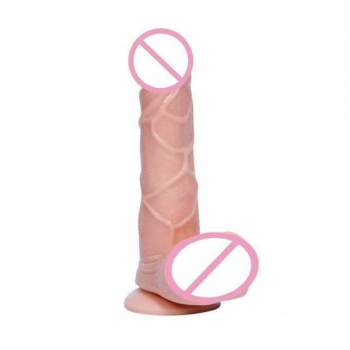 House Of Dasein Realistic Large Dildo Suction Cup Balls Dong - Flesh - L