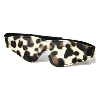 House Of Dasein Leather Blindfold Eye Mask Bdsm Bondage Restraint - Leopard