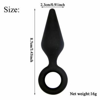 House Of Dasein Silicone Anal Dildo Butt Plug Set Bdsm Training Fetish - Black - 8.7Cm