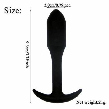 House Of Dasein Silicone Anal Dildo Butt Plug Set Bdsm Training Fetish - Black - 9.6Cm