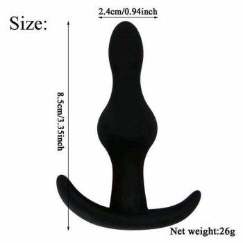 House Of Dasein Silicone Anal Dildo Butt Plug Set Bdsm Training Fetish - Black - 8.5Cm