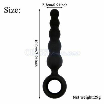 House Of Dasein Silicone Anal Dildo Butt Plug Set Bdsm Training Fetish - Black - 10Cm