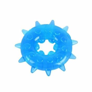 House Of Dasein Bdsm Silicone Cock Ring Snowflake Shape Ejaculation Delay Black Pink Blue Purple - Blue