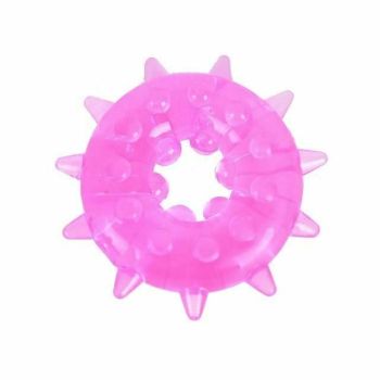 House Of Dasein Bdsm Silicone Cock Ring Snowflake Shape Ejaculation Delay Black Pink Blue Purple - Pink