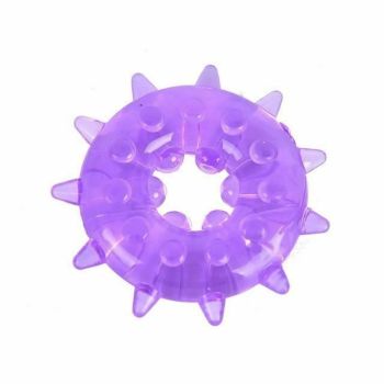 House Of Dasein Bdsm Silicone Cock Ring Snowflake Shape Ejaculation Delay Black Pink Blue Purple - Purple