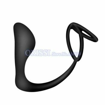 House Of Dasein Anal Vibrator Cock Ring Testicle Male Prostate Massager - Black - Model B