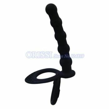 House Of Dasein Anal Vibrator Cock Ring Testicle Male Prostate Massager - Black - Model D