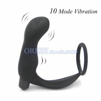 House Of Dasein Anal Vibrator Cock Ring Testicle Male Prostate Massager - Black - Model H