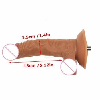 House Of Dasein Premium Sex Machine Attachments Vac U Lock Dildo Suction Cup Anal Plug - Curved 18.5X3.5Cm