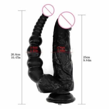 House Of Dasein Premium Sex Machine Attachments Vac U Lock Dildo Suction Cup Anal Plug - Double Dildo