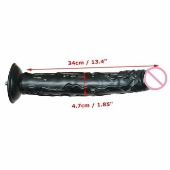 House Of Dasein Premium Sex Machine Attachments Vac U Lock Dildo Suction Cup Anal Plug - Long Dildo 34X4.7Cm