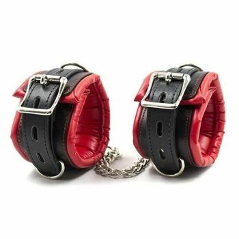 House Of Dasein Bdsm Padded Handcuffs Bondage Kink Fetish Restraints - Red